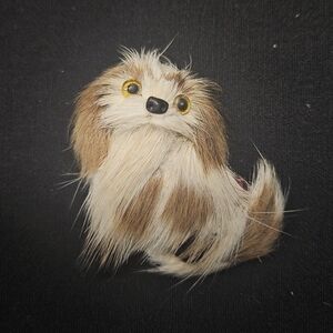 Vintage Dog Pin Made Of Real Fur